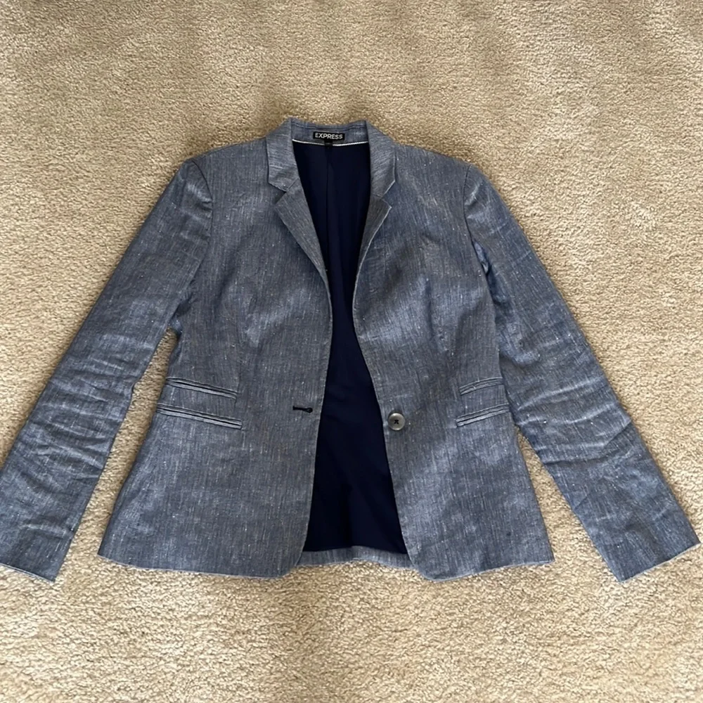 Express Linen Blazer - Picture 1 of 7